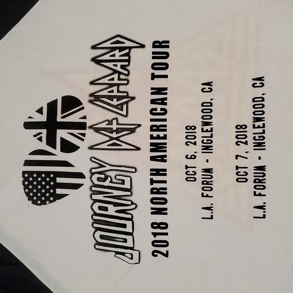 DEF LEPPARD Journey concert tee Tour 2018 L.A. Forum Lrg. NWOT band merchandise - Picture 4 of 4